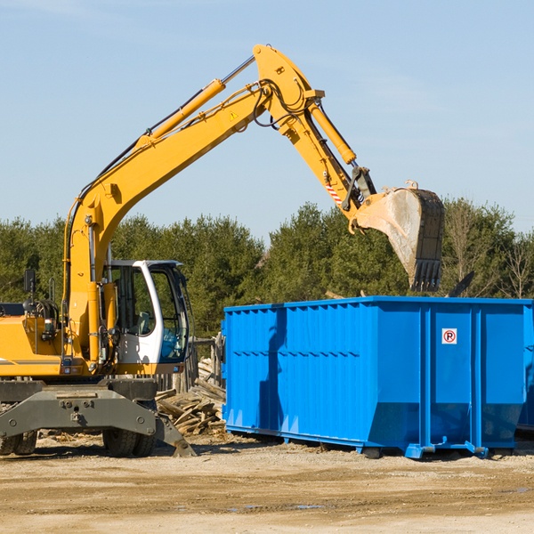 what size residential dumpster rentals are available in Ryan